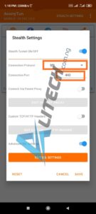 Anonytun VPN settings for Airtel 1GB data plan