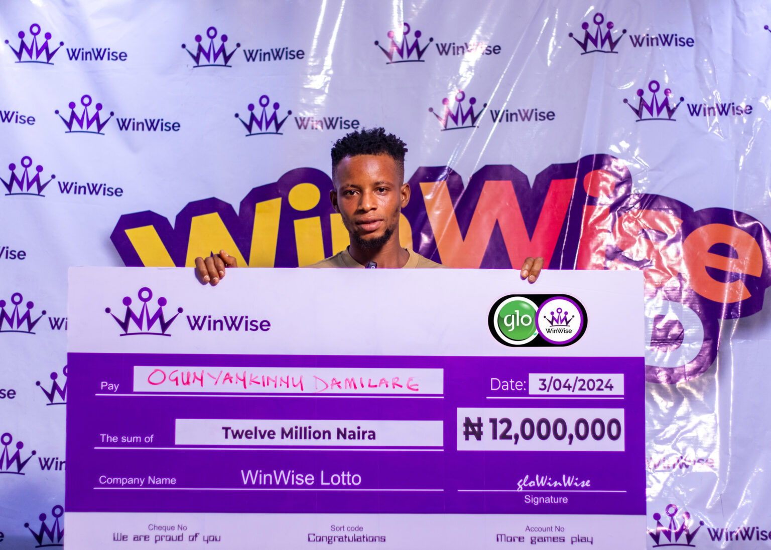 NEWSGLO SUBSCRIBER WINS N12MILLION WITH N50 IN GLO-WINWISE SALARY4LIFE USING THE CODE *20144*3*1#
